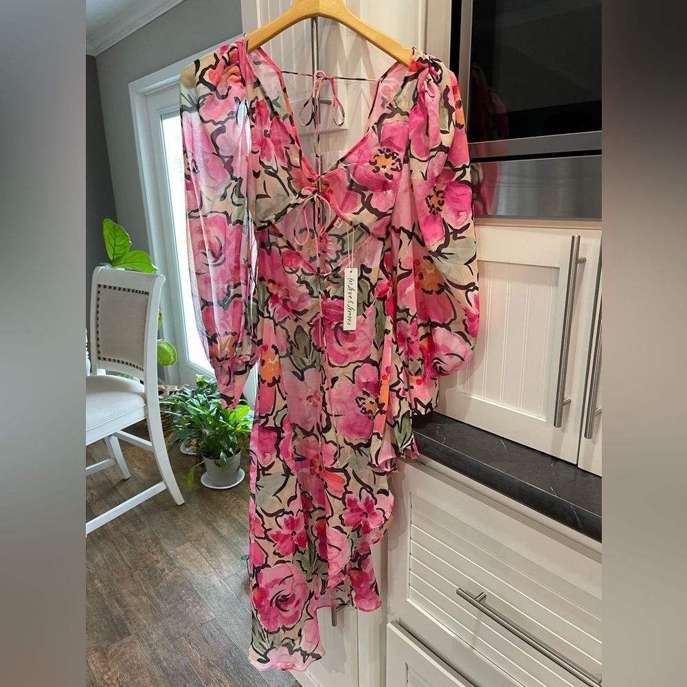 NWT For Love and Lemons Tiana Midi Dress XS - Picture 4 of 4